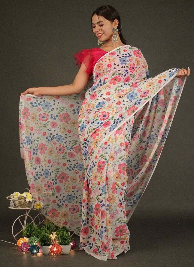 VK4110 Georgette Printed Sarees Catalog